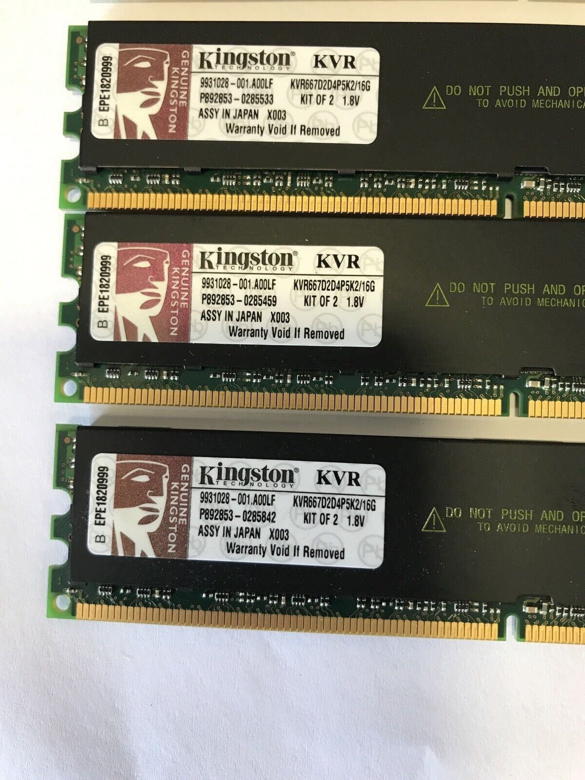 48GB = 6 x 8GB Kingston DDR2 667MHZ KVR667D2D4P5K2/16G Memory (for servers only)