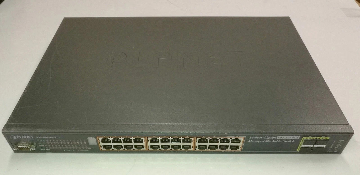 🔥 Planet SGSW-24040HP 24-Port 10/100/1000Mbps 4 Shared SFP Man. Stackable Switc