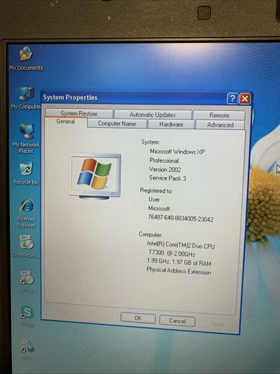 Acer Travel Mate 6592 C2D T7300 2GB 750GB Windows xp pro sp3 (one key defective)