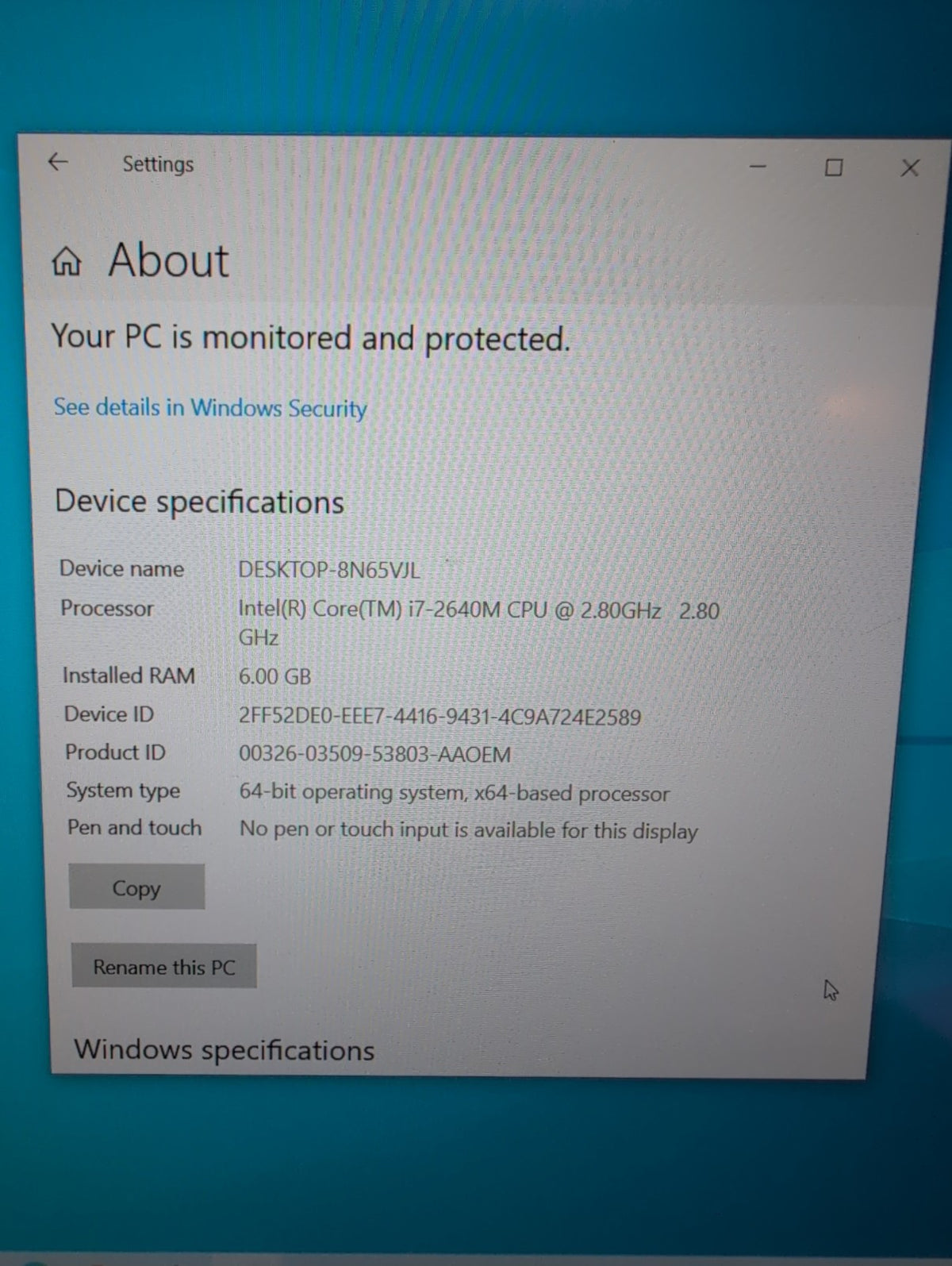 🔥 Sony Vaio PCG-41412L 15.6" Laptop  i7-2640M CPU /6GB RAM /750GB HDD/Win 10 -