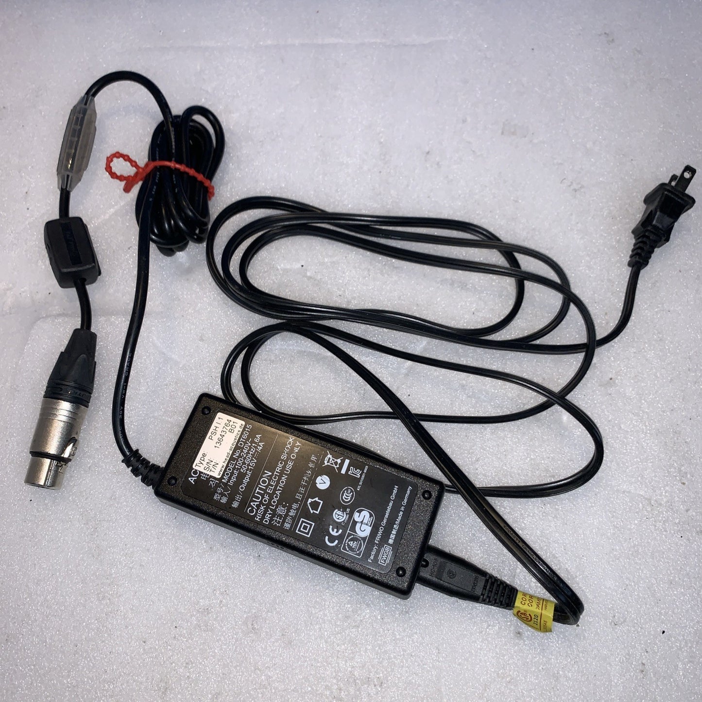 FRIWO DT6015 15V 4A Power Supply 4-Pin XLR Head Acoustics PSU