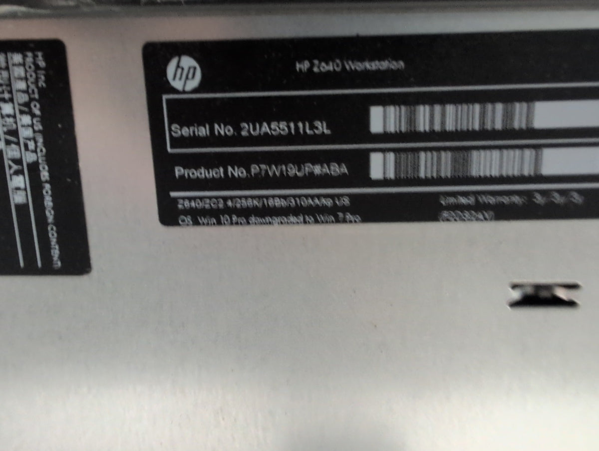 HP Z640 Workstation DESKTOP  Xeon E5-2650 V3 /32GB DDR4/ 1x Caddy/ No HDD -