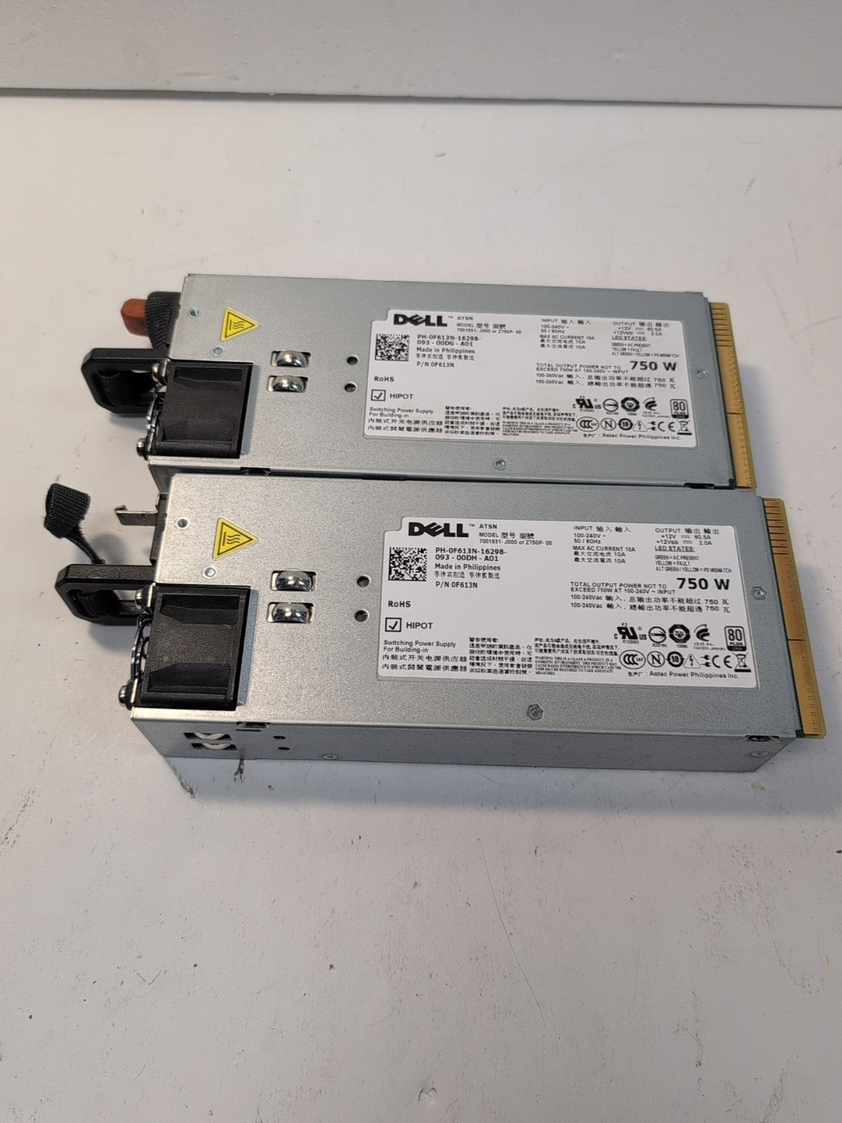 2x 750W F613N  Power Supply For Dell PowerEdge R510 R515 R715 R810 R815 -