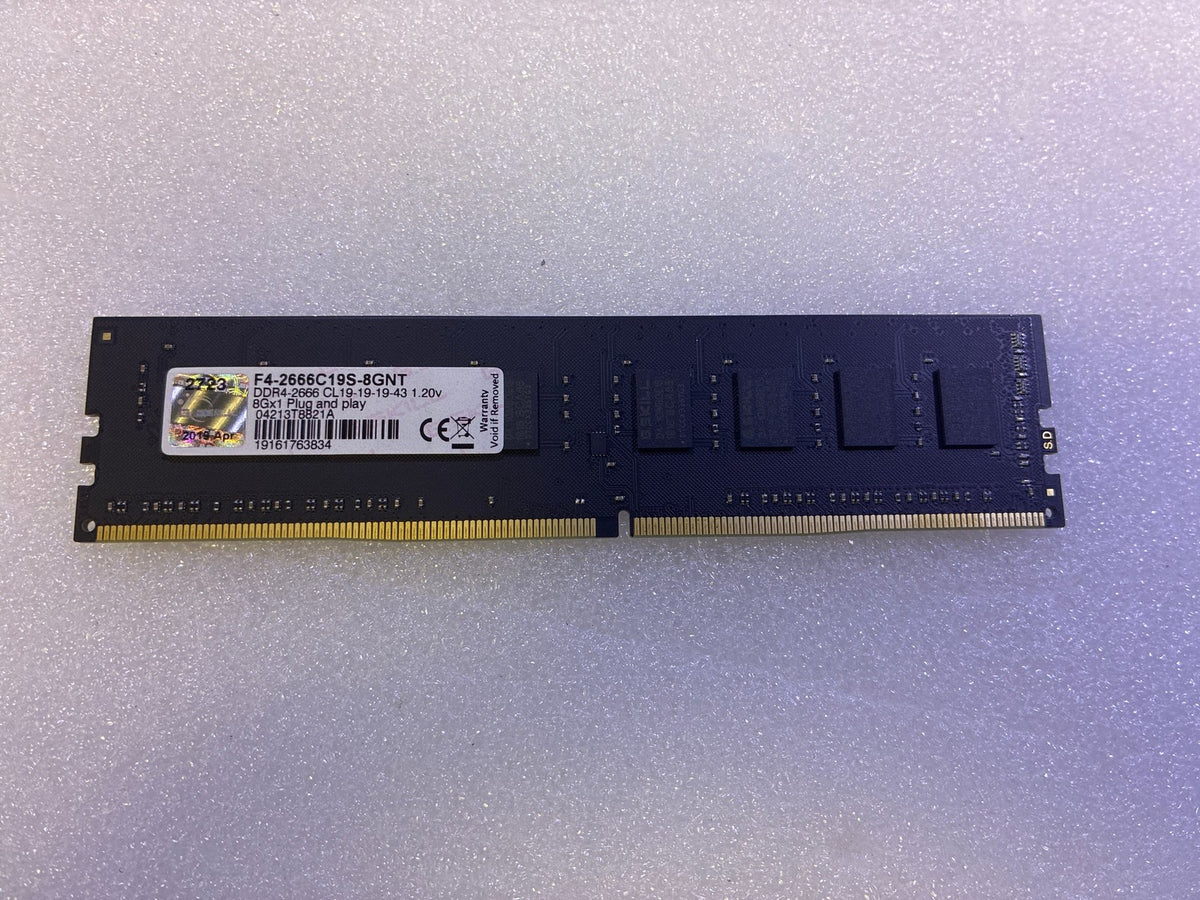 🔥 G.Skill NT Series 8GB DDR4-2666 Desktop RAM F4-2666C19S-8GNT Single Module