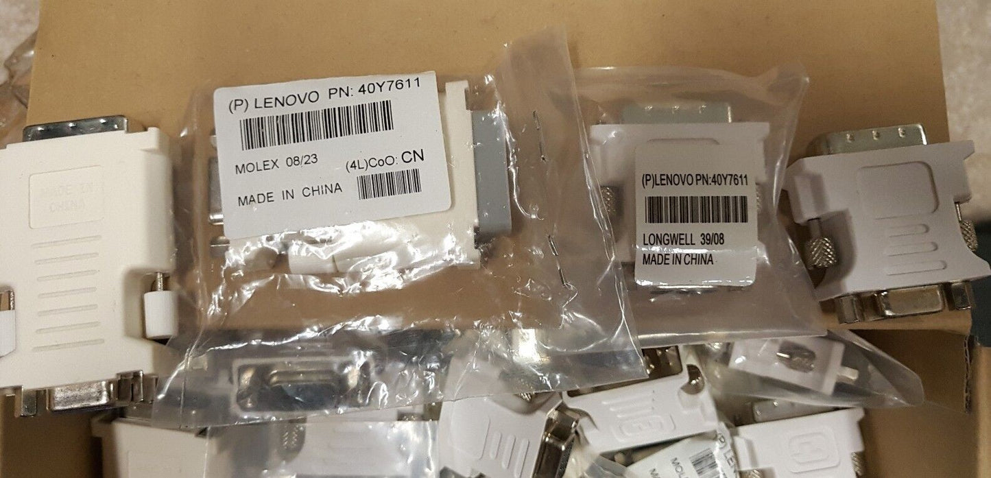 - 30x NEW DVI MALE TO VGA DE-15 FEMALE ADAPTER 40Y7611