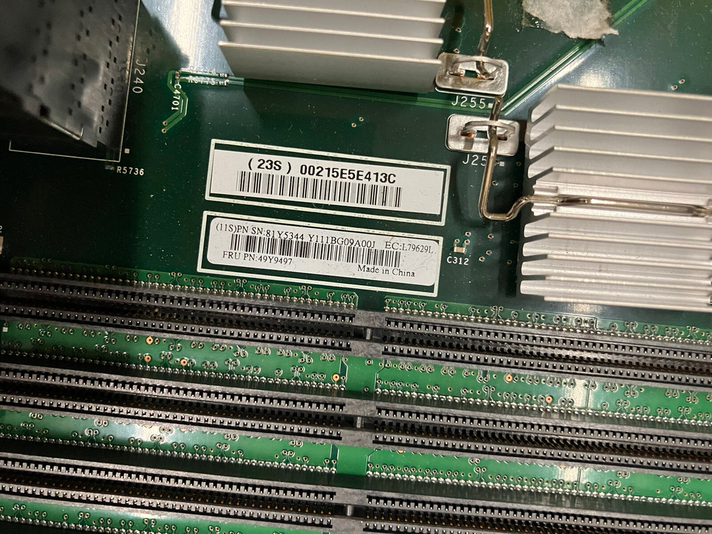 ~ IBM 49Y9497 System XServer Motherboard W/ Two Xeon 7560 CPU & Heatsink. Tested