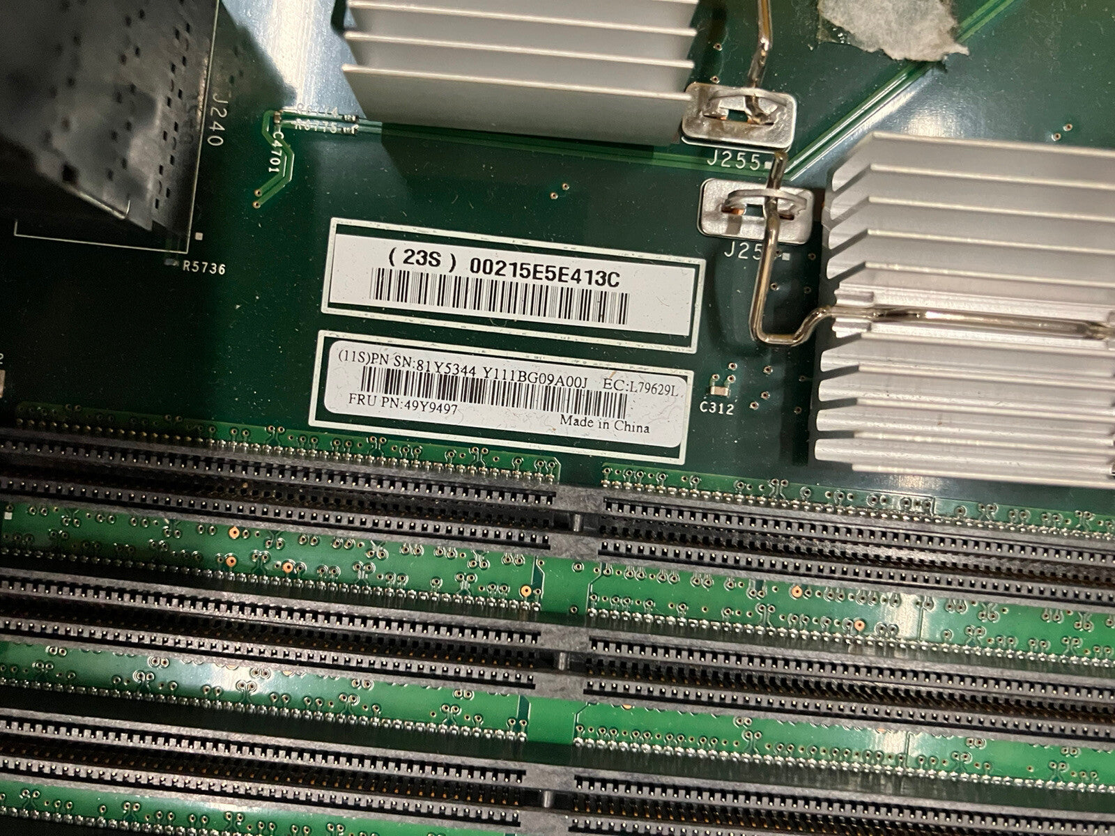 ~ IBM 49Y9497 System XServer Motherboard W/ Two Xeon 7560 CPU & Heatsink. Tested