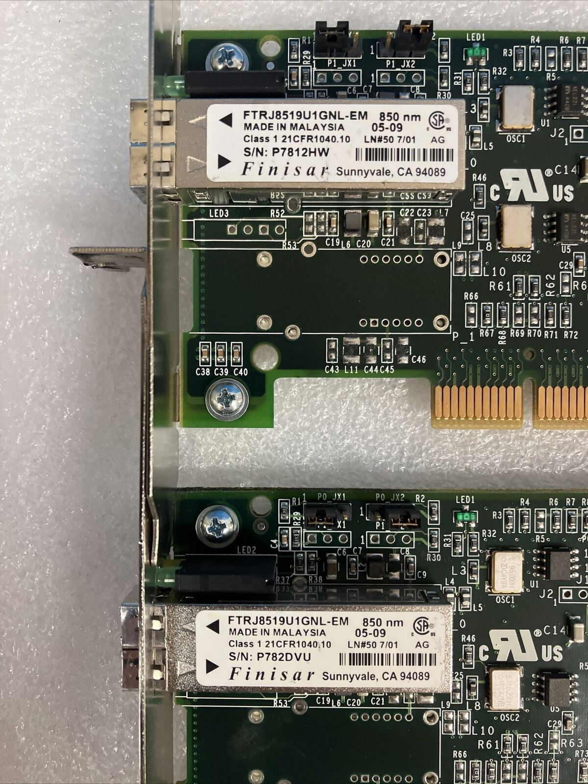 2x IBM 80P4544 2Gbps PCI-x Single Port LC Fiber Channel Adapter Card H13287A ~