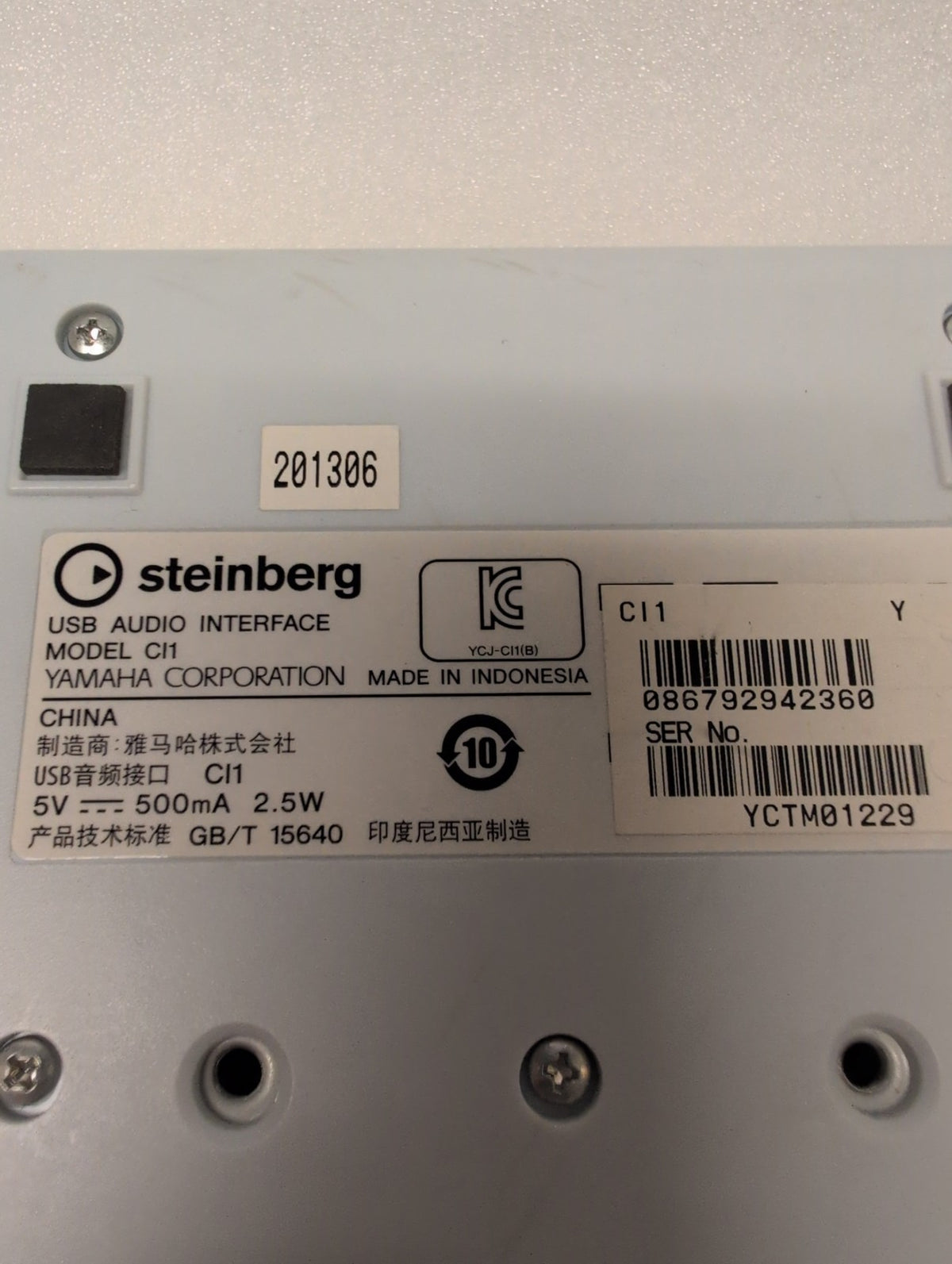 🎸 Steinberg CI1 USB Audio Interface 2-Channel Mic/Line Recording for PC Mac