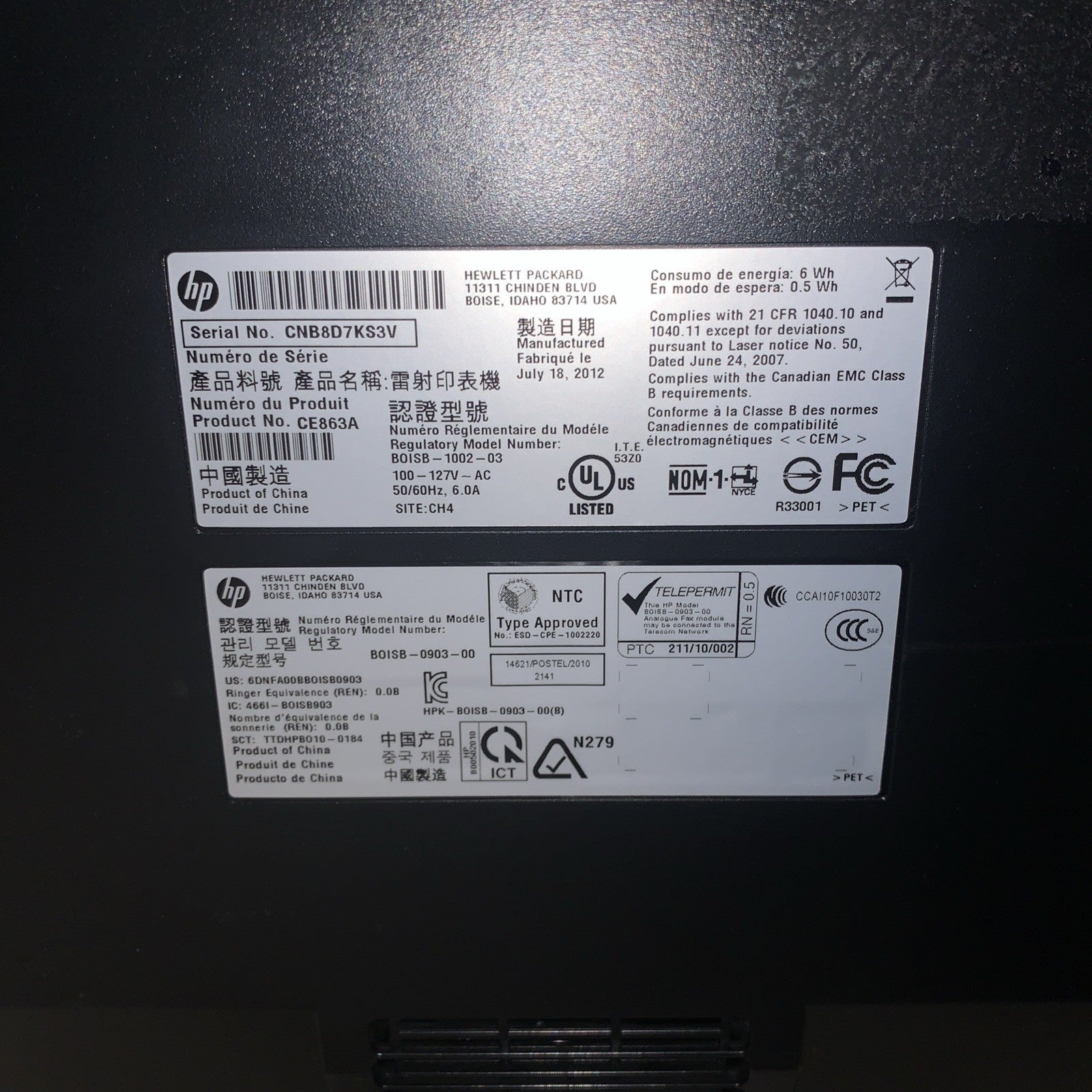 HP Laserjet Pro 400 color MFP M475dn Printer CE863A (68K page count)