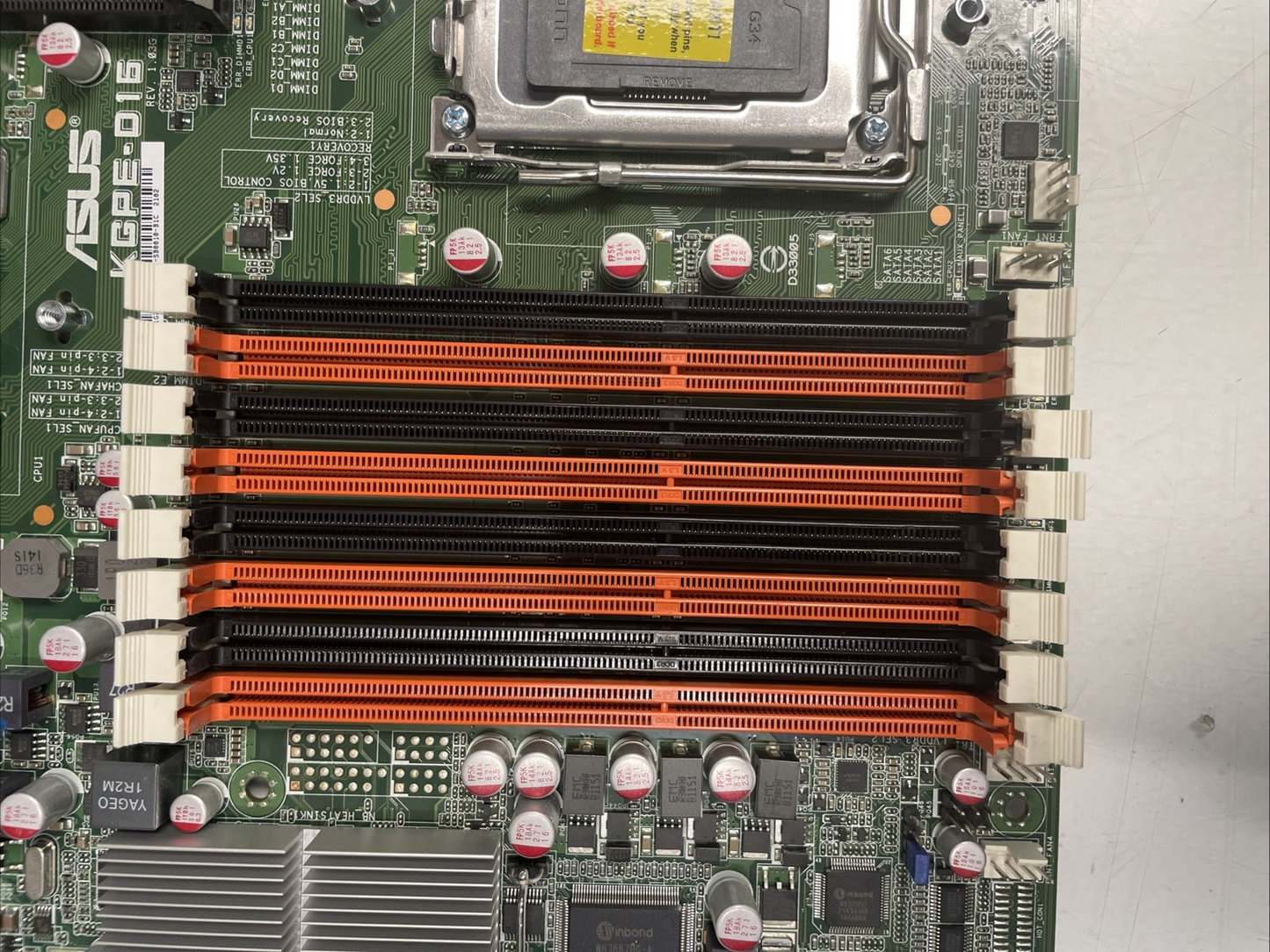 🔥 ASUS KGPE-D16 G34 Motherboard w/ 1x AMD Opteron 6172+ IO Shield  +