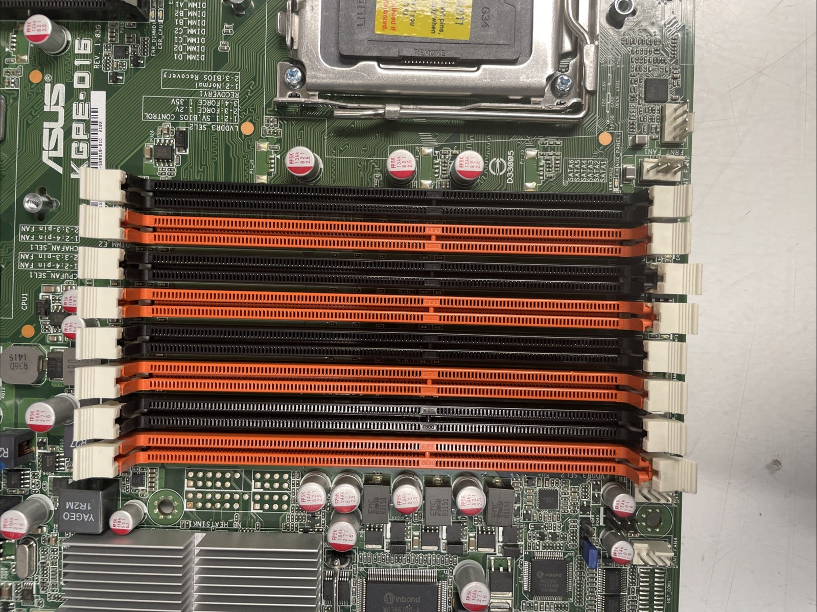 🔥 ASUS KGPE-D16 G34 Motherboard w/ 1x AMD Opteron 6172+ IO Shield  +