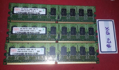 Lot of 3 Hynix DDR2 1GB PC2-5300 ECC 667Mhz RAM Memory  HYMP112U72CP8-Y5 AB-C @@