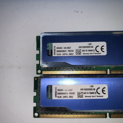 Kingston 8GB(2x4GB) 1600 MHz DDR3-1600 PC3-12800U CL9 RAM (KHX1600C9D3B1/4G)