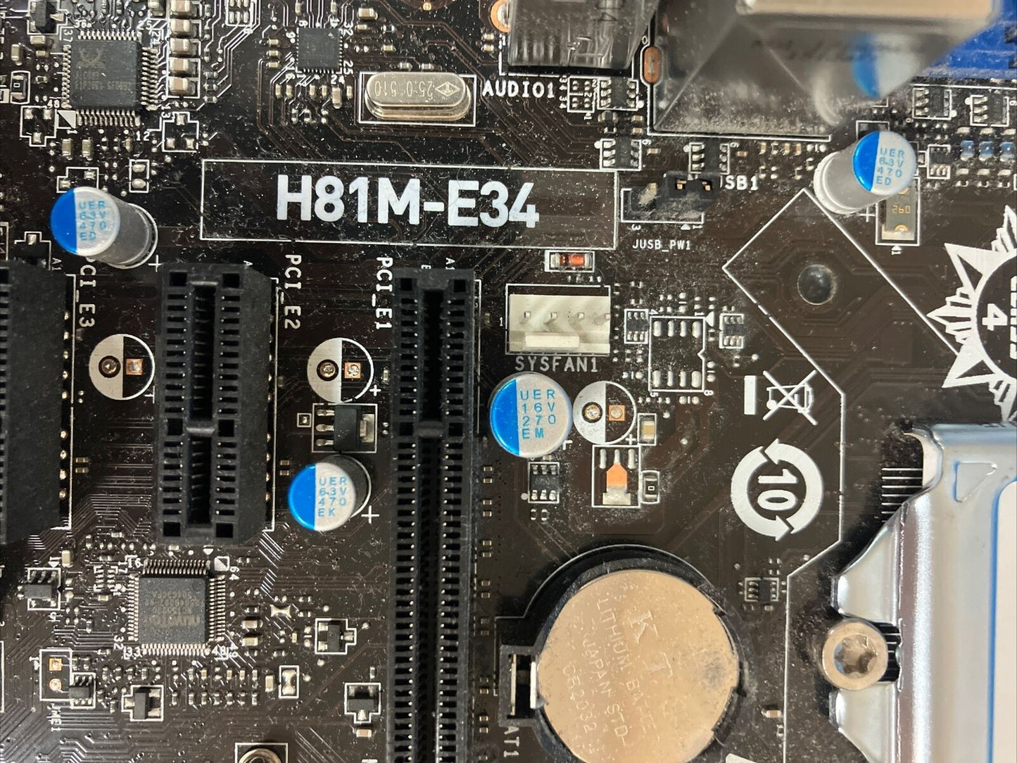 MSI H81M-E34 Mini-ATX LGA 1150 DDR3 HDMI VGA DVI Motherboard With I/O Shield ~