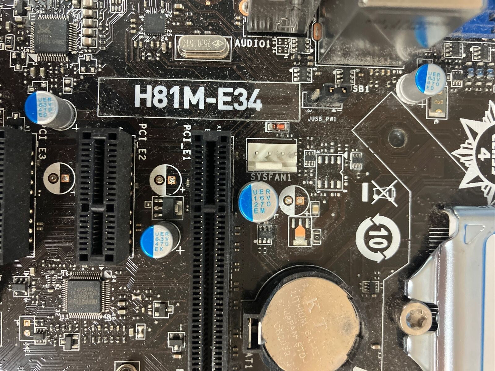 MSI H81M-E34 Mini-ATX LGA 1150 DDR3 HDMI VGA DVI Motherboard With I/O Shield ~