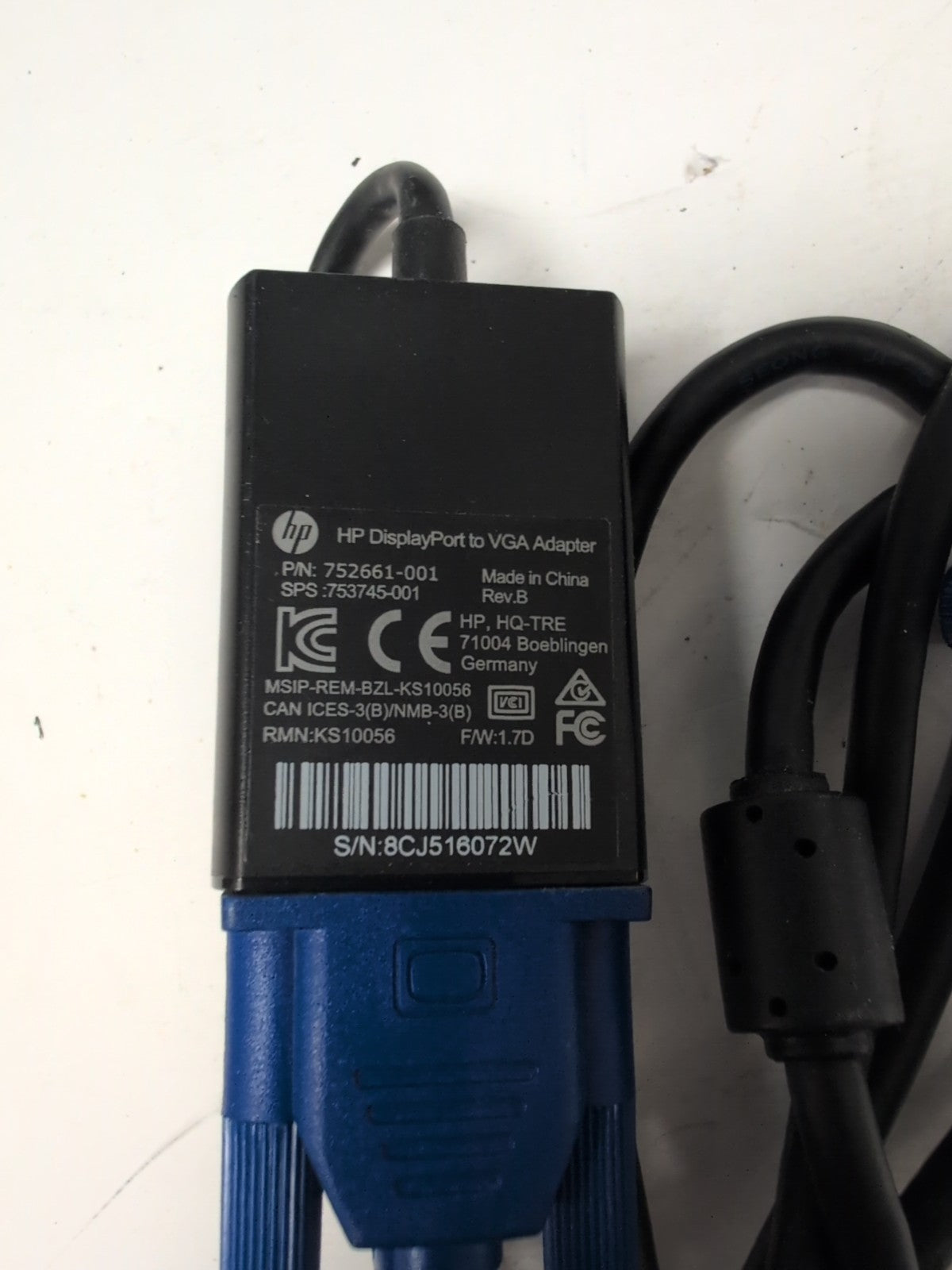 🔥 20x HP Display port to VGA Adapter 752661-001 With VGA Cable -