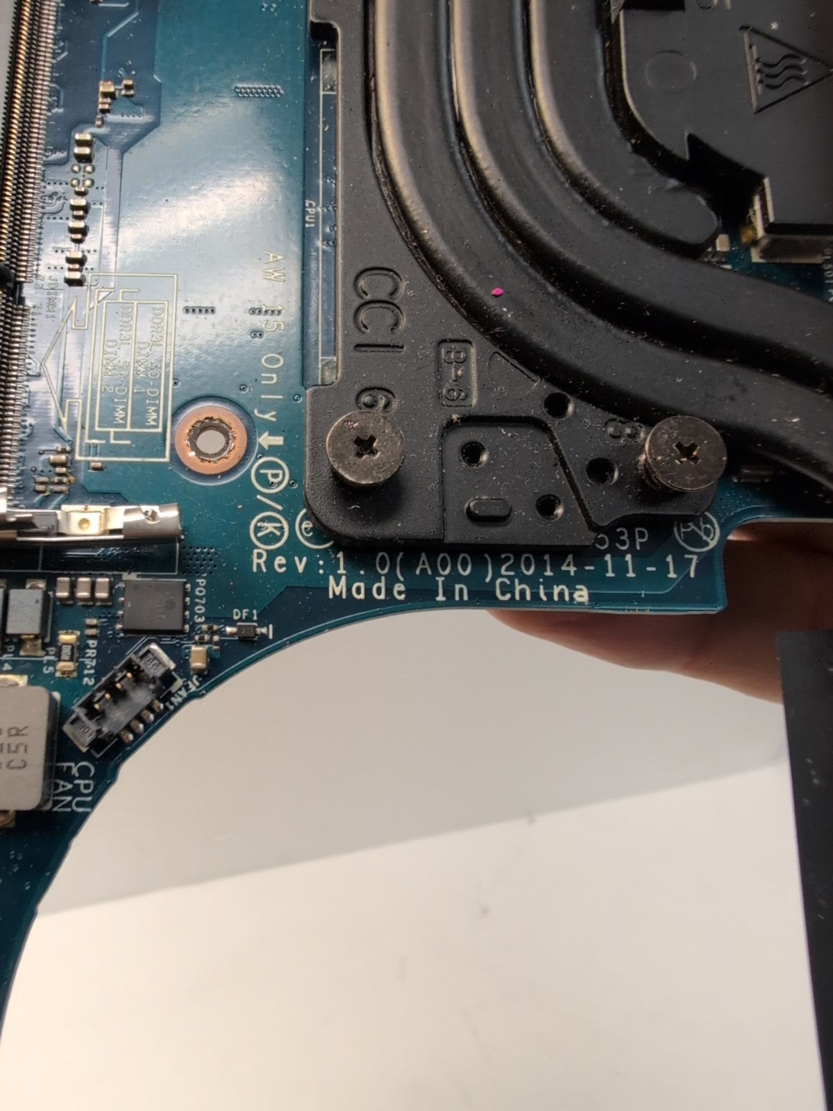 Dell Alienware 15 Laptop  Motherboard i7-4720HQ CPU AAP20 LA-B753P Tested -