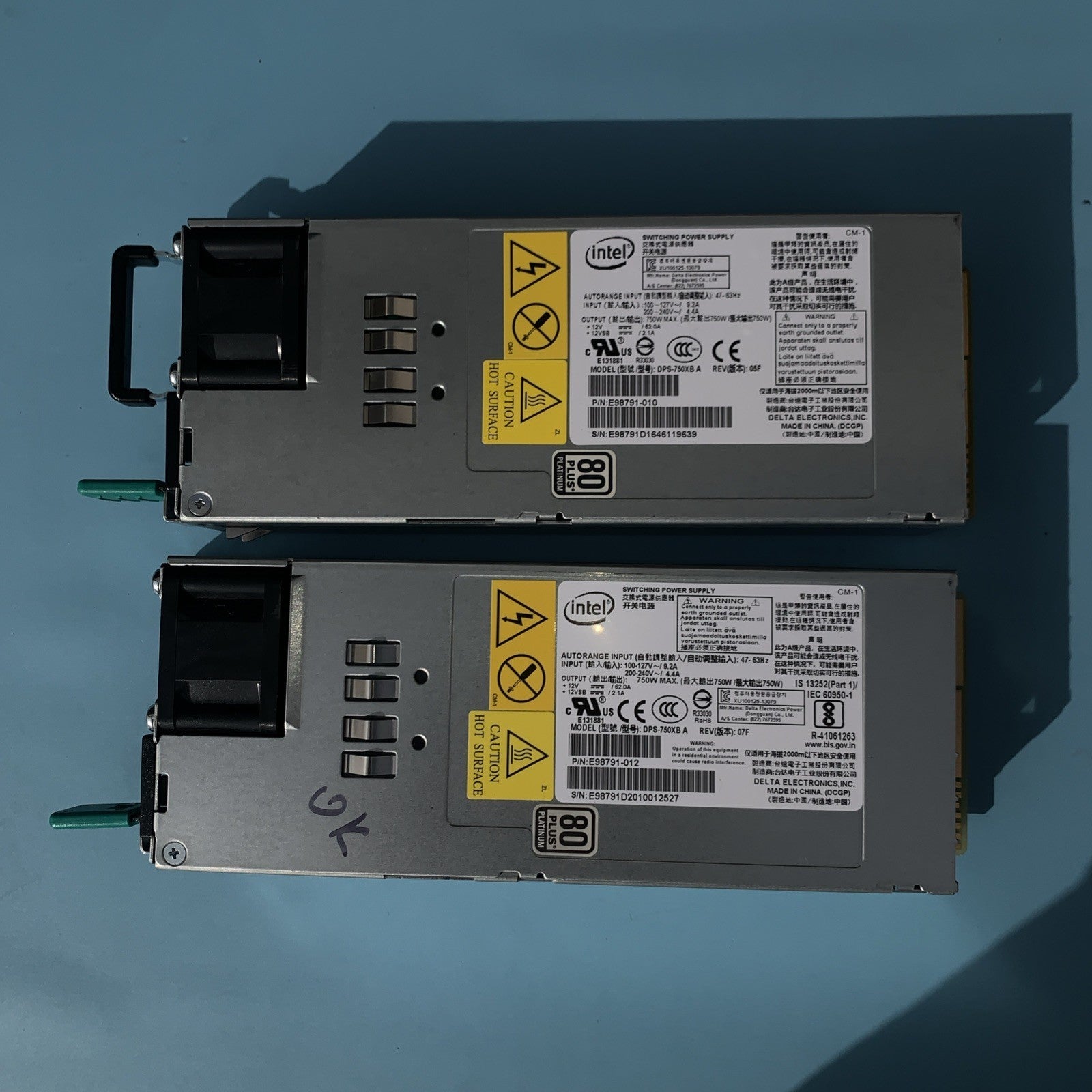 Lot Of 2 Intel DPS-750XB A power supply E98791-007 server power supply