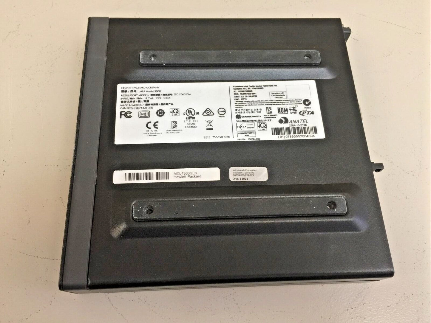 $ HP  MP9 9000 i5-4570T 2.9GHz 8GB RAM 128GB SSD win10 /w AC