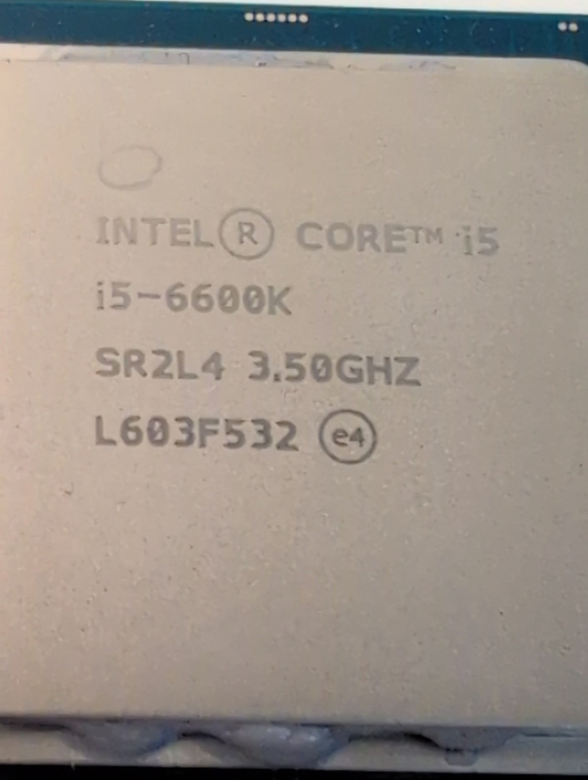 Intel Core i5-6600K SR2L4 3.50GHz LGA1151 Skylake Desktop CPU Processor -
