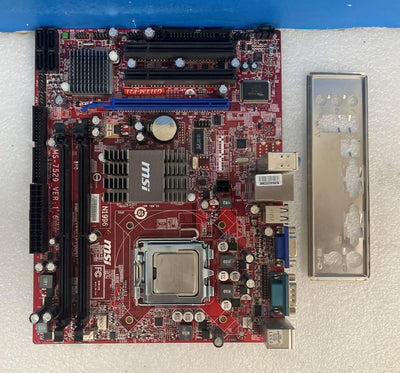 MSI MS-7529 ( G31TM-P21 ) LGA 775 Motherboard With Intel E4500 CPU & I/O Plate ~