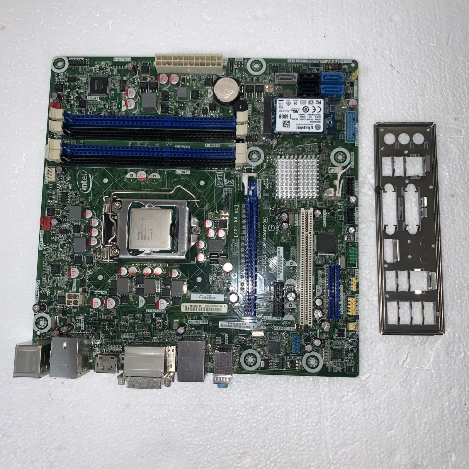 Intel DQ77MK G39642-500 Motherboard Micro ATX LGA1155 +60GB SSD+ CPU