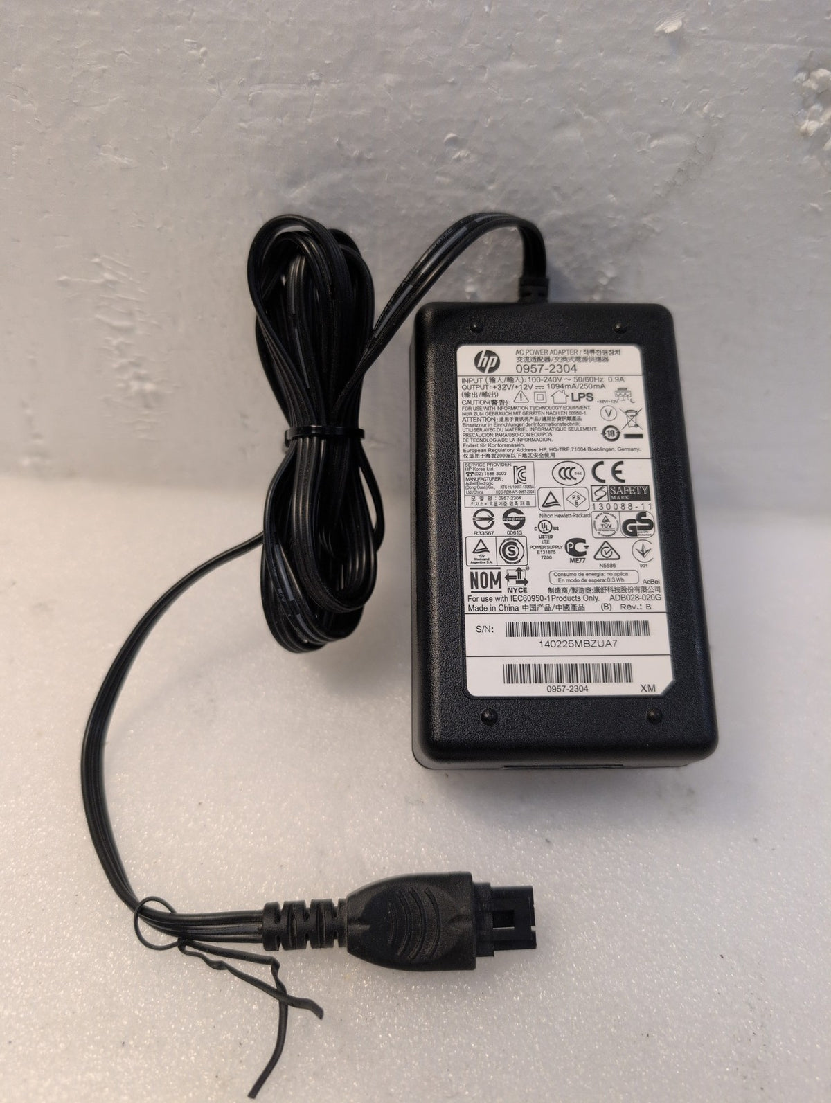 🎸 HP AC Power Adapter 0957-2304 32V/12V 1094mA/250mA Genuine AcBel Charger