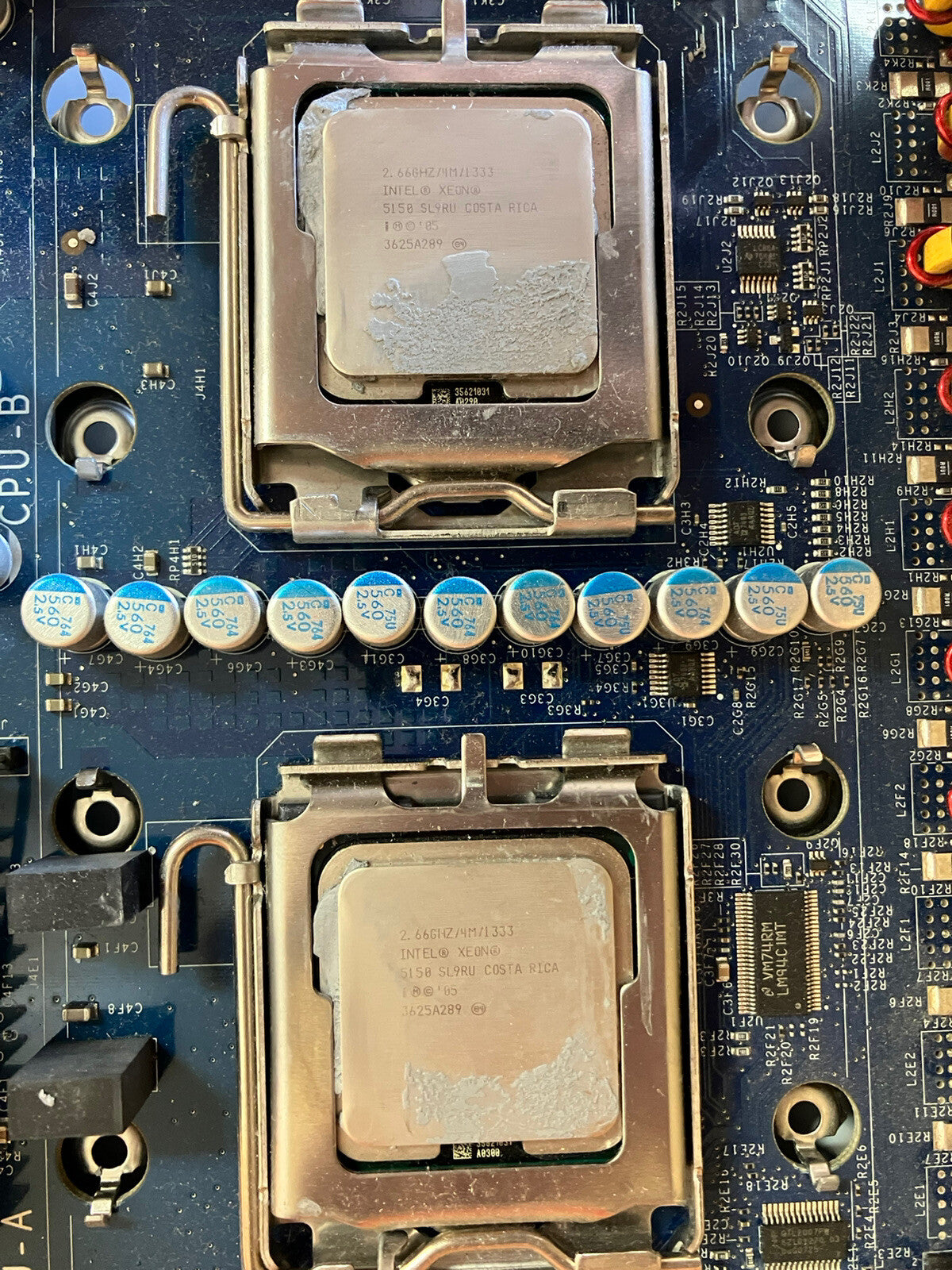 ~ Apple Mac Pro 2006 A1186 Logic Board 630-9045 820-1976-A w/ 2x Xeon 5150 CPU