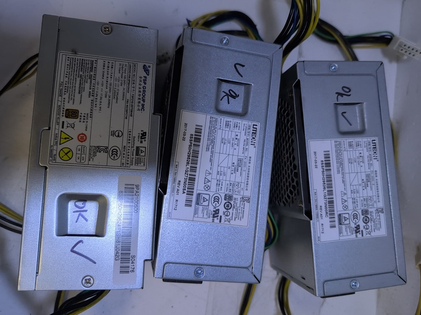 3x Lenovo  M710t M720t M720s M910t M920s Desktop  210W Power Supply  - 00PC746 -