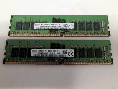🔥 SK Hynix 32GB (2x 16GB) DDR4 2666  PC4-21300 Desktop RAM HMA82GU6JJR8N-VK -
