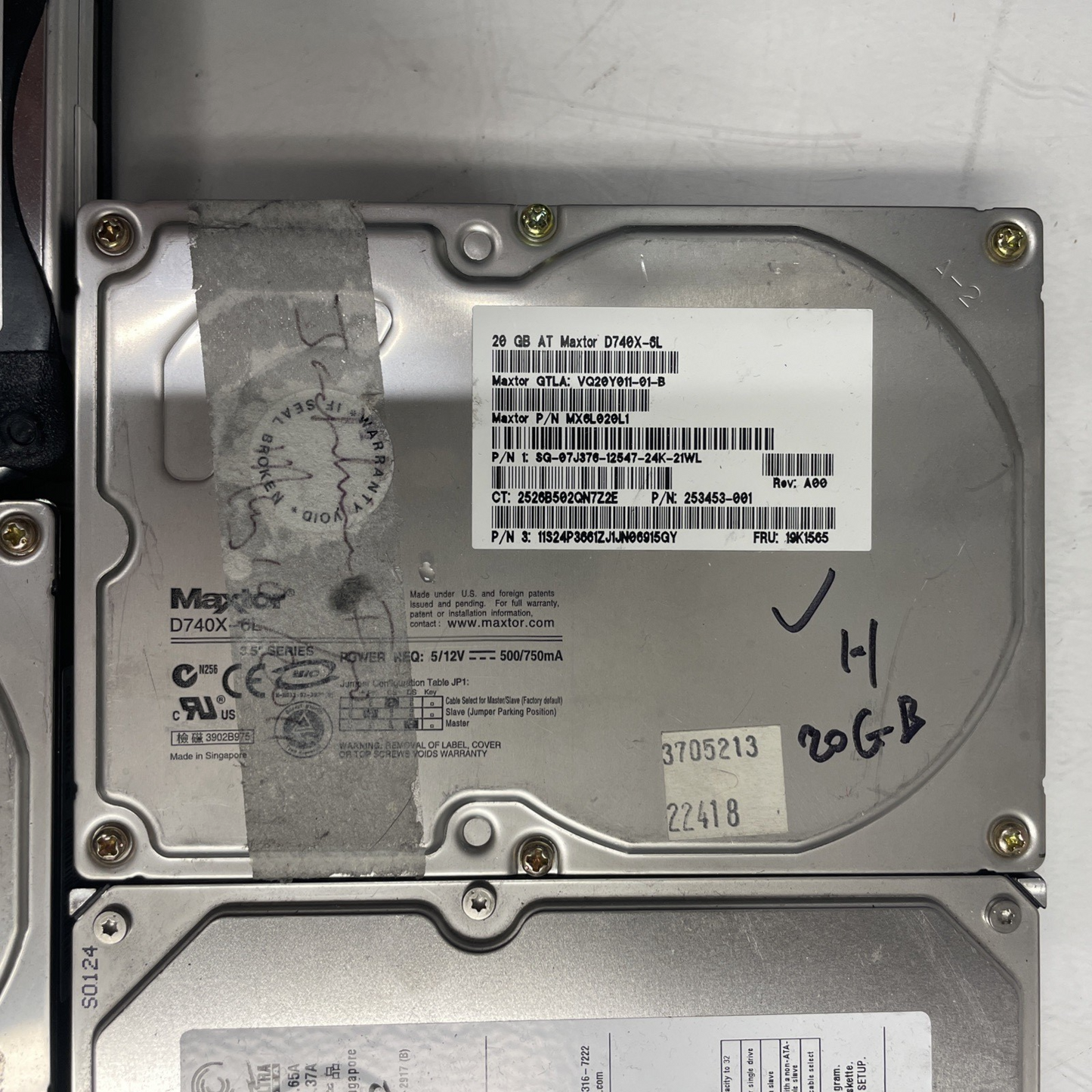 Lot Of 5- Mixed Brand Desktop IDE HDD  3.5” 8.4G/20G/40G/60G +