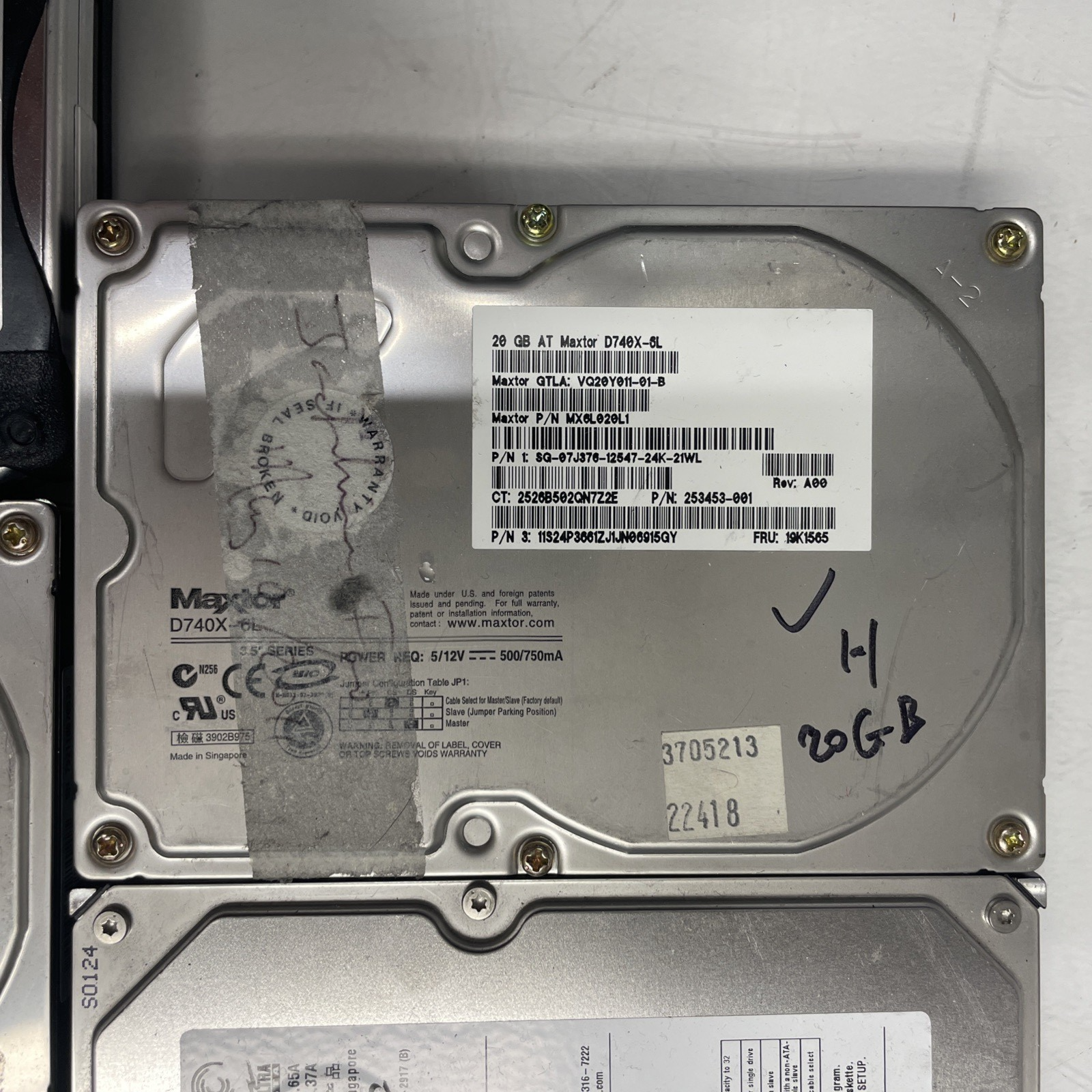 Lot Of 5- Mixed Brand Desktop IDE HDD  3.5” 8.4G/20G/40G/60G +