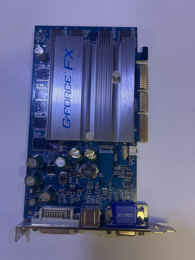 🔥 NVIDIA GeForce FX 5200 AGP Graphics Card DVI VGA S-Video Passive Cooled