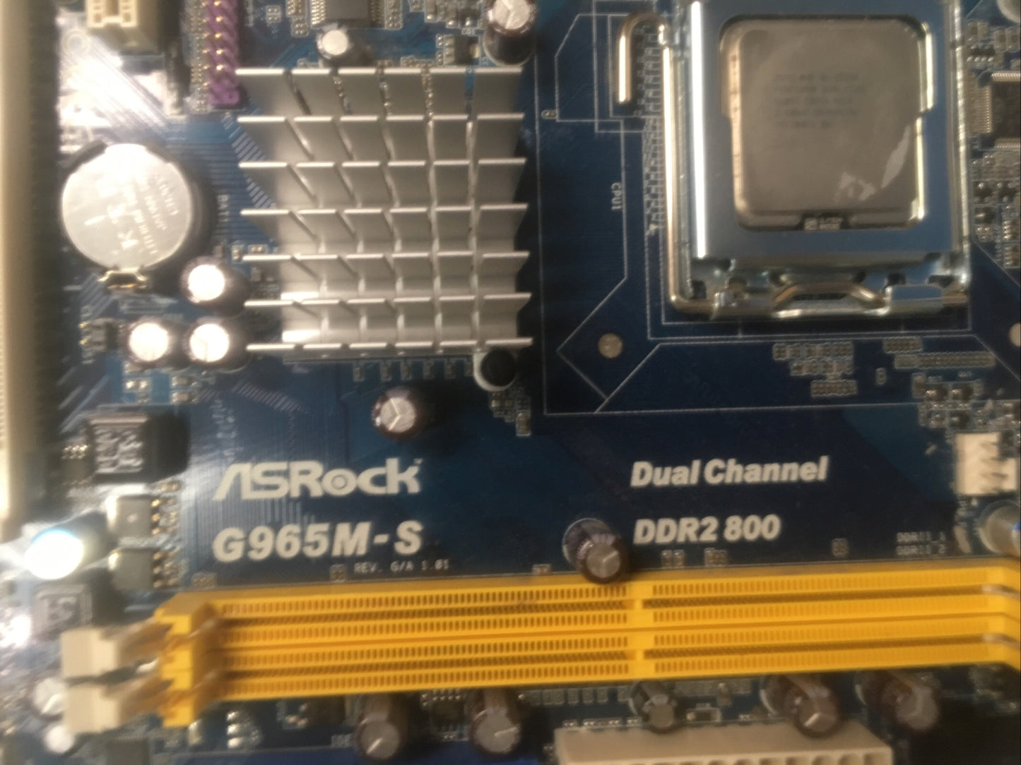 + Asrock G965M-S DDR2 ATX Motherboard W/ Intel E5200 CPU I/O Plate