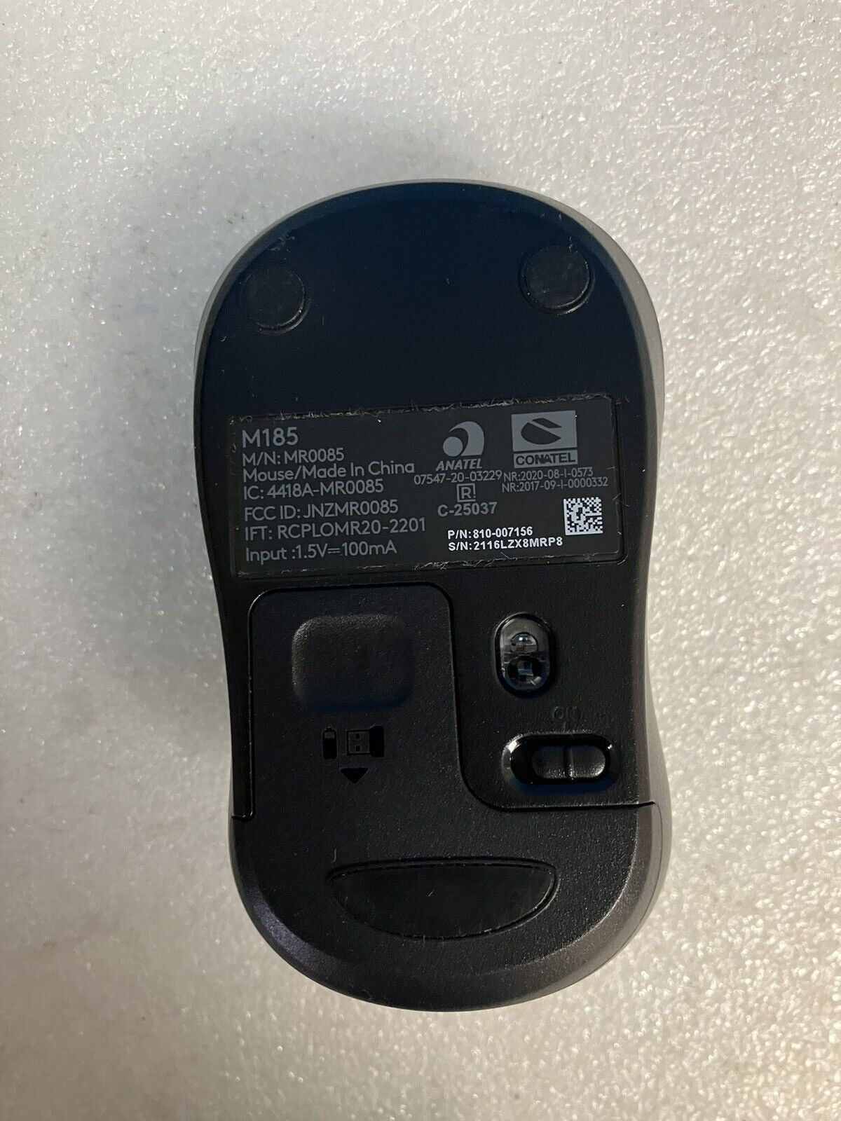 ~ (Lot of 4x) Logitech M185 4418A- MR0085 Wireless Mouse (No USB Nano Receiver)