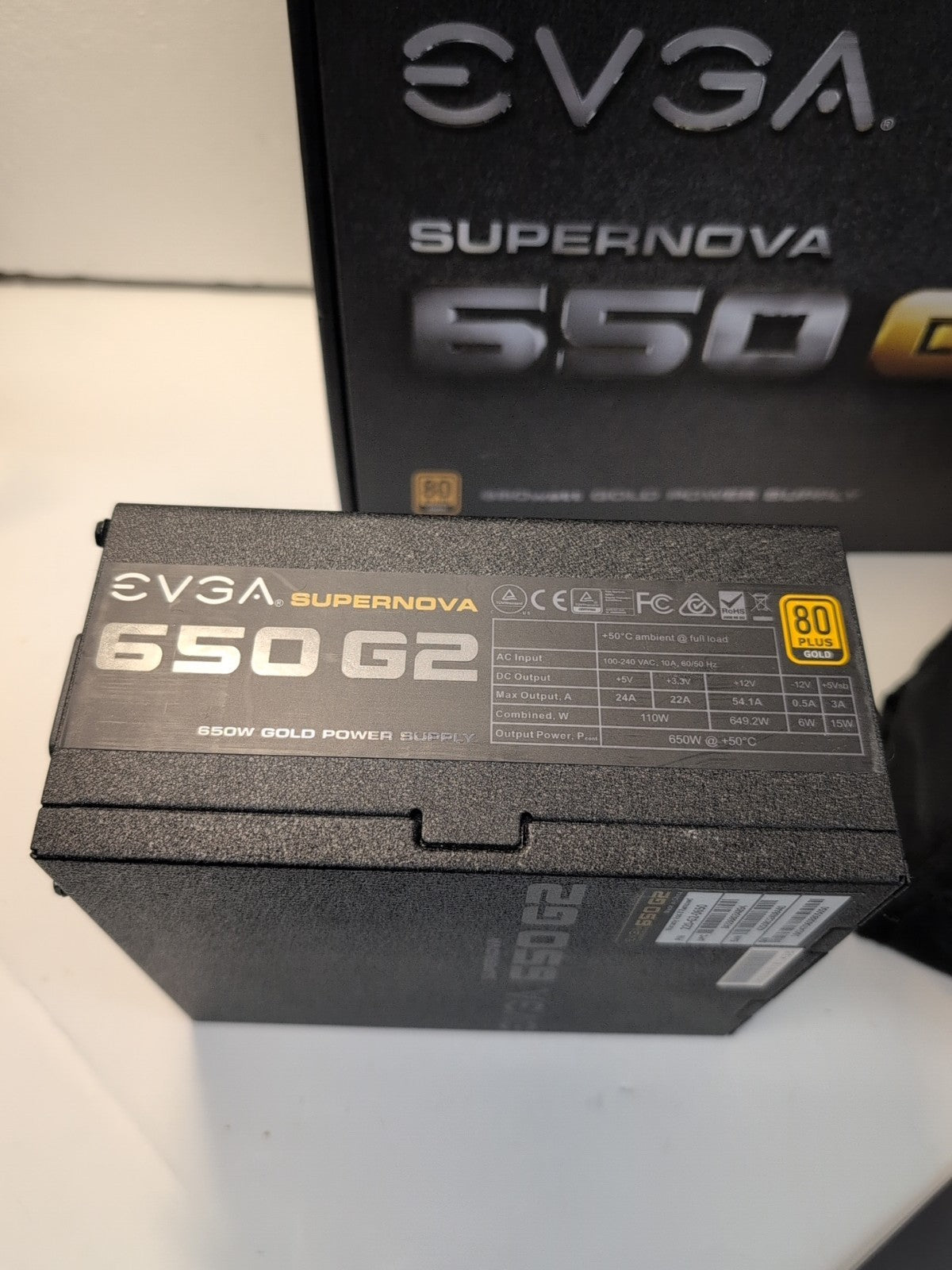 🔥 EVGA SuperNOVA 650 G2 650W 80+ Gold ATX Power Supply With All Cables & Box -