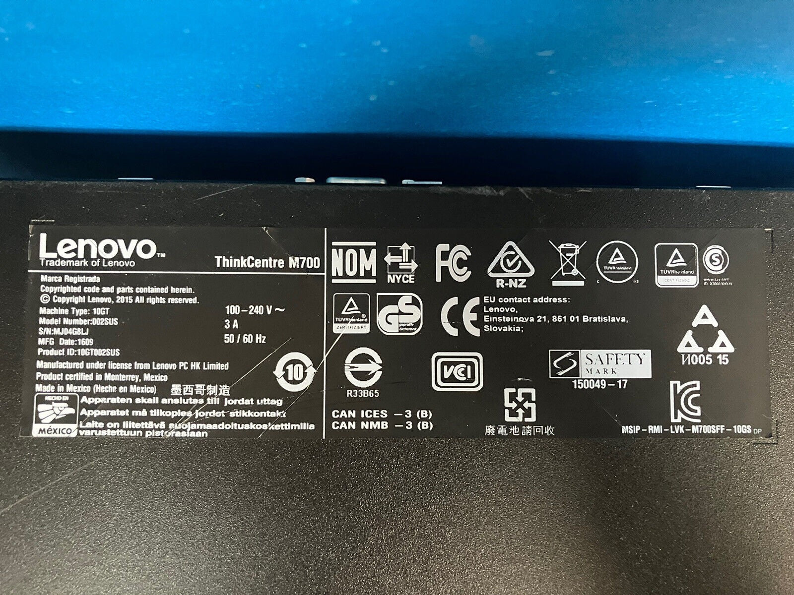 ~ Lenovo ThinkCentre M700 SFF Desktop i5-6400 2.7GHz CPU 8GB RAM 240GB SSD Win10