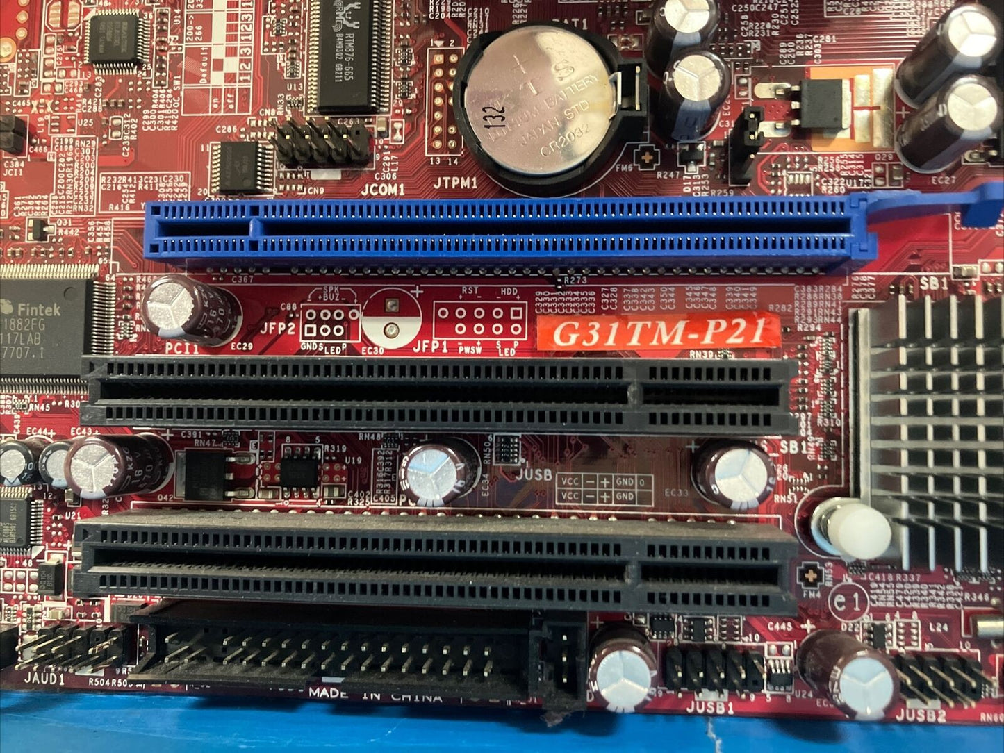 MSI MS-7529 ( G31TM-P21 ) LGA 775 Motherboard With Intel E4500 CPU & I/O Plate ~