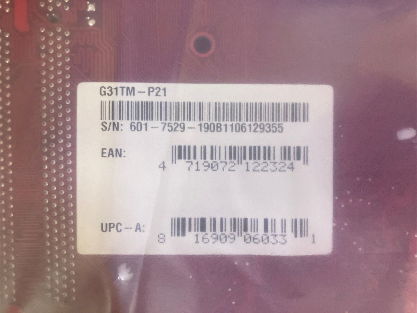 MSI MS-7529 ( G31TM-P21 ) LGA 775 Motherboard With Intel E4500 CPU & I/O Plate ~