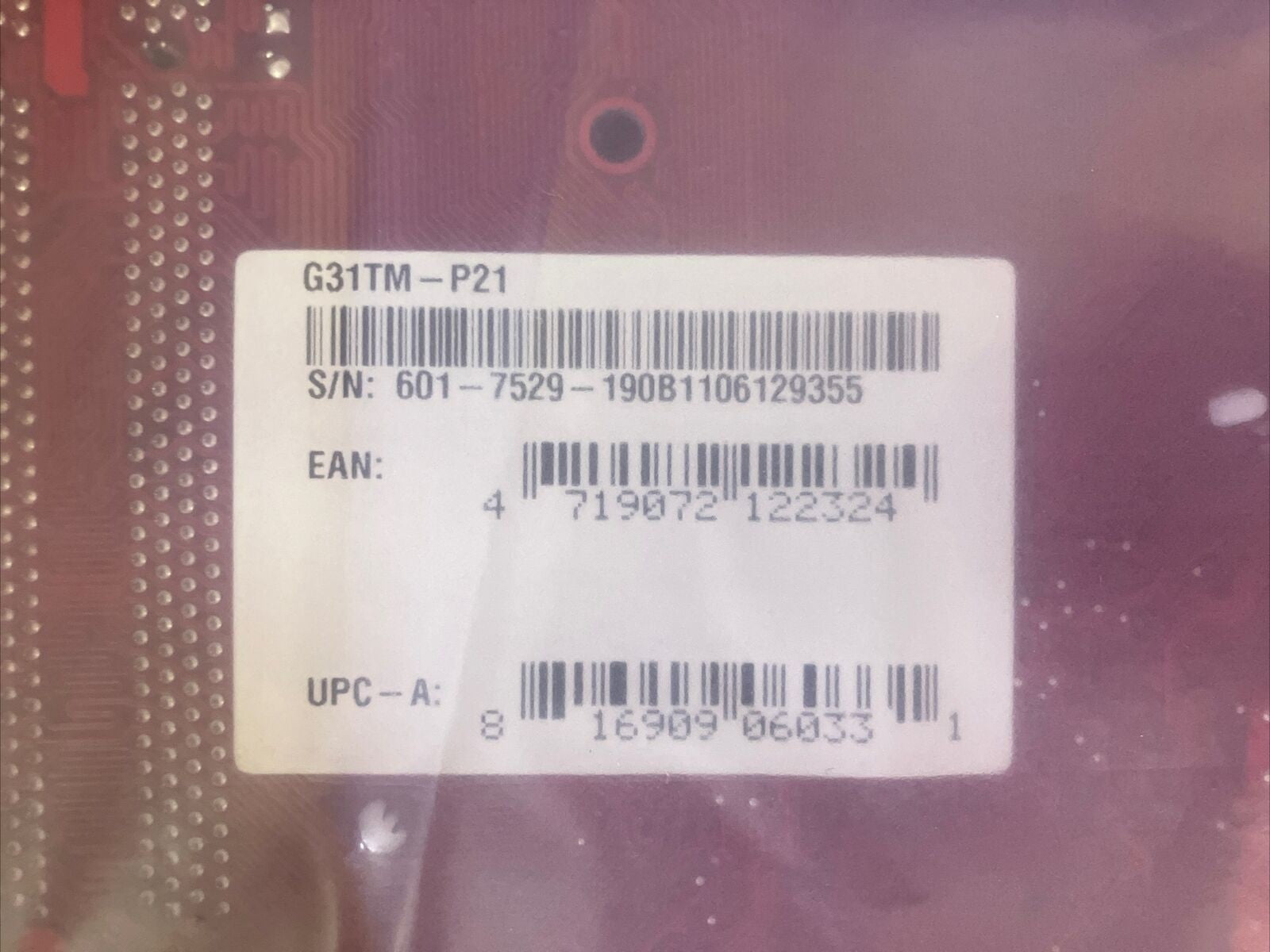 MSI MS-7529 ( G31TM-P21 ) LGA 775 Motherboard With Intel E4500 CPU & I/O Plate ~