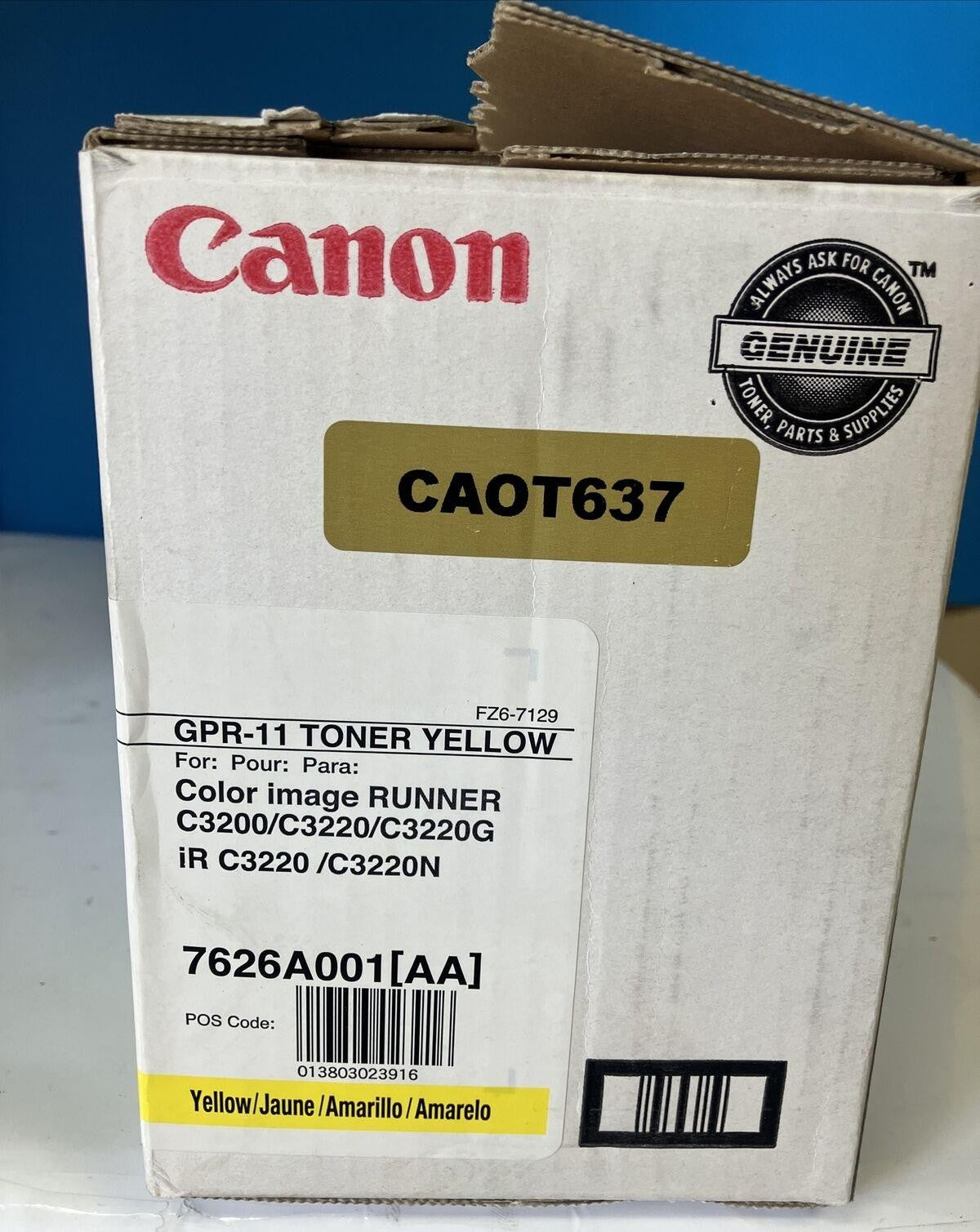 (Open Box) GPR-11 Toner Yellow For C3200 / C3220G / iR C3220 / C3220N 7626A001 ~