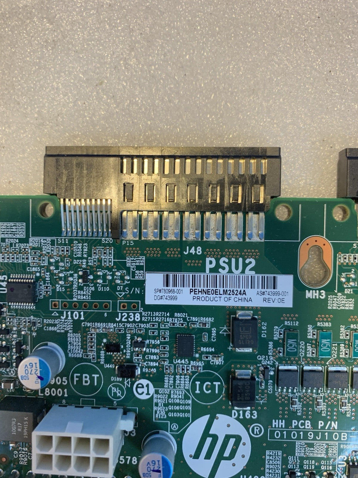 HP 780968-001 Power Distribution Board PSU1 PSU2 GPU 01019J10B ML350 G9