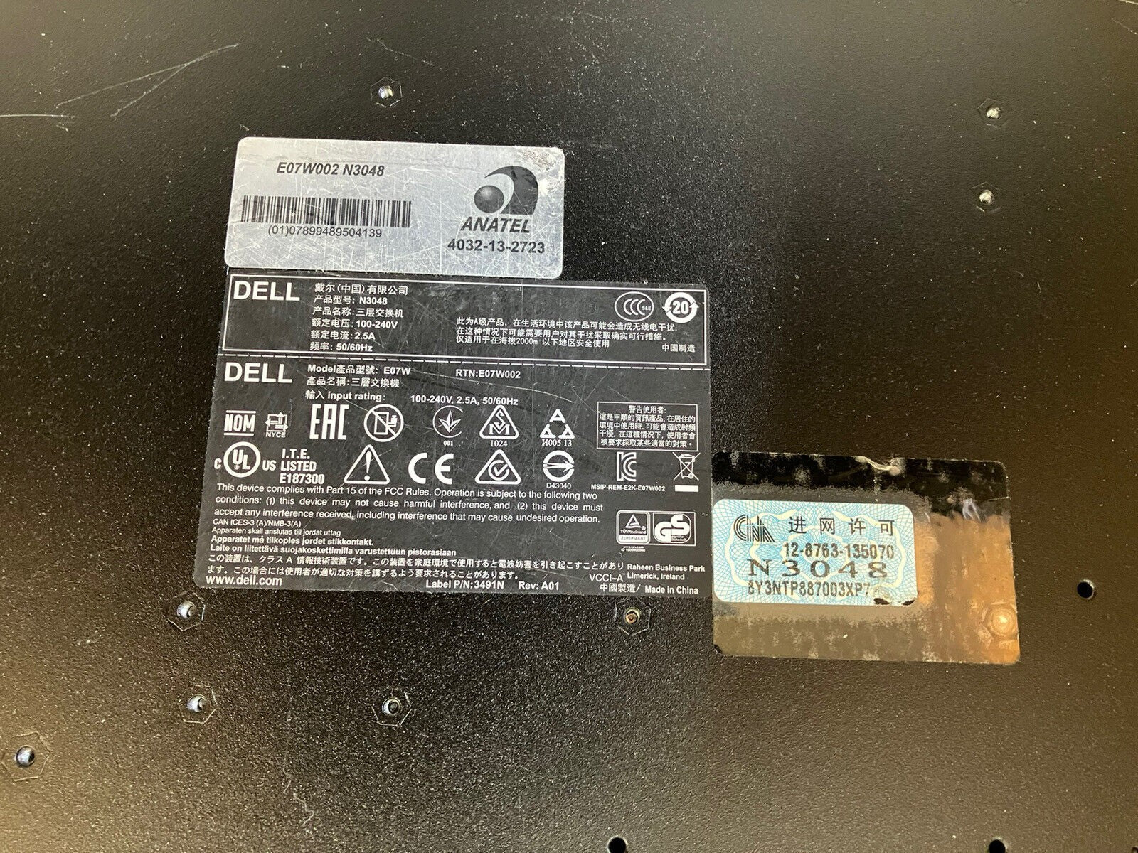 ~ Dell E07W002 N3048 48-Ports L3 Switch & 2 x 10G SFP & Dual AC