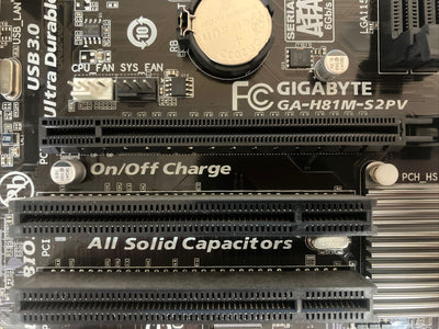 GIGABYTE GA-H81M-S2PV INTEL LGA 1150 DDR3 HDMI mATX MOTHERBOARD With I/O Plate ~