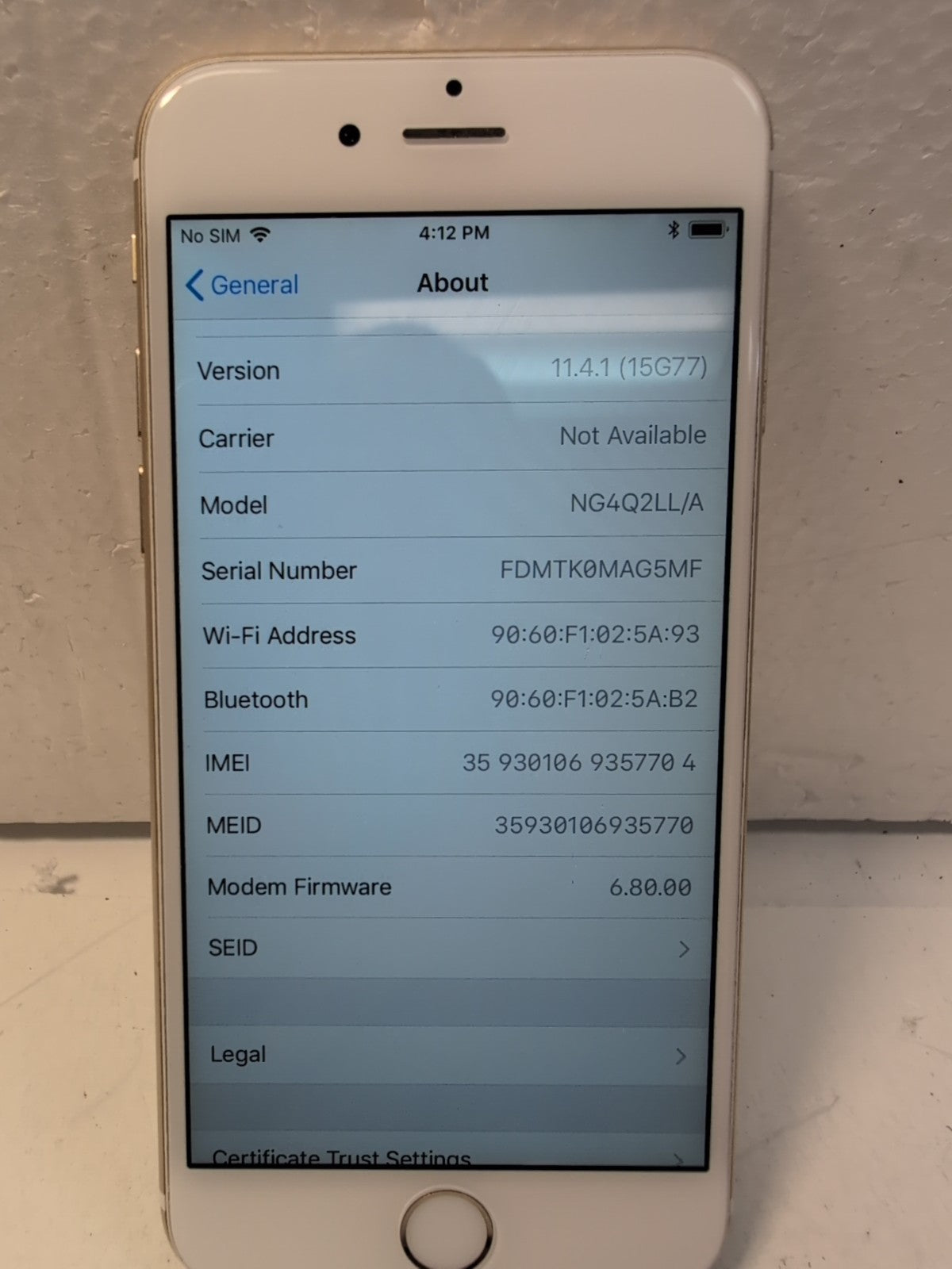 🔥 Nice Apple iPhone 6 Smart Phone  16GB  (Unlocked)  A1549  -