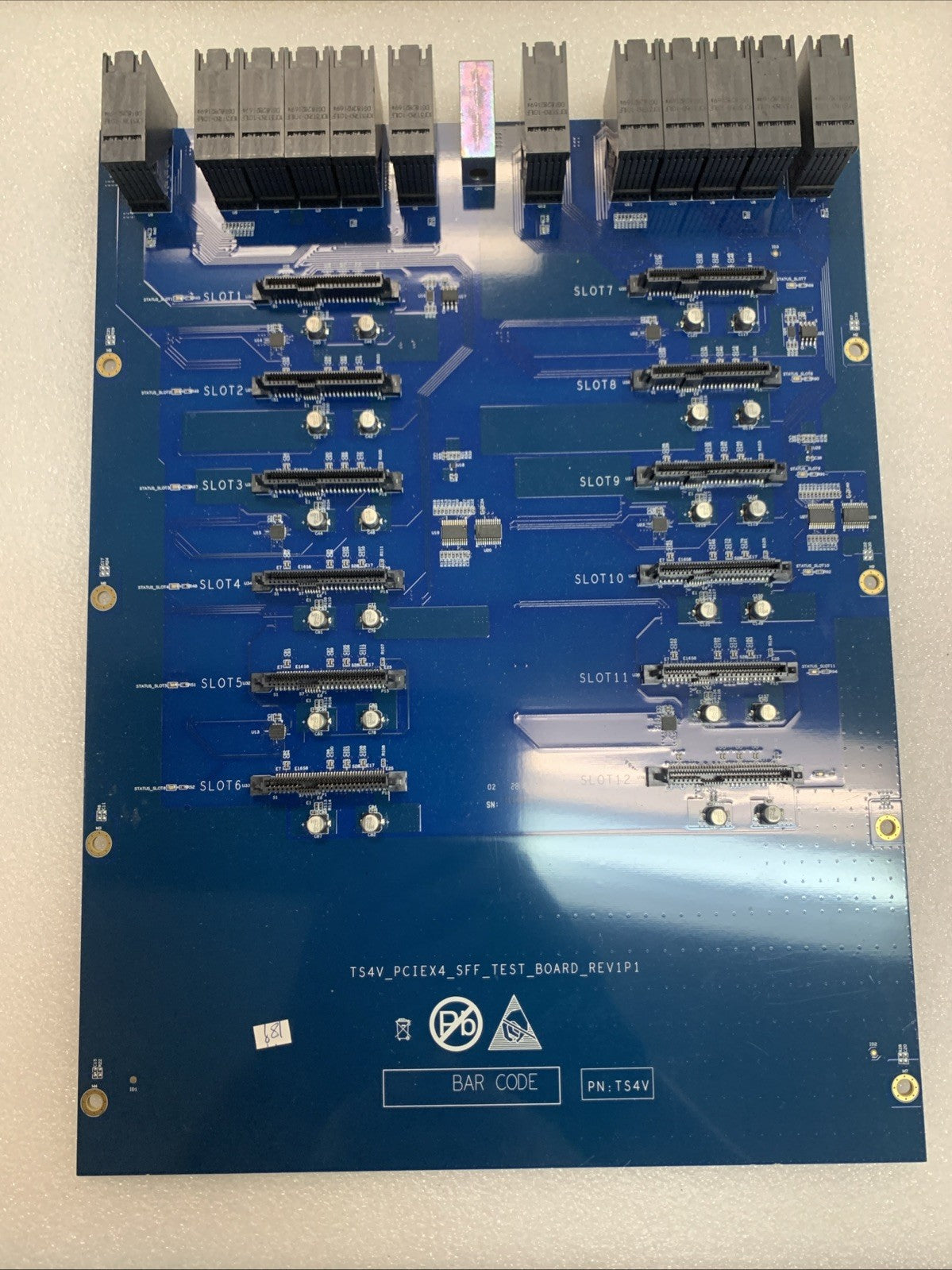🔥 TS4V PCIe x4 SFF Test Board 12 Slot Backplane High Speed Industrial PCB