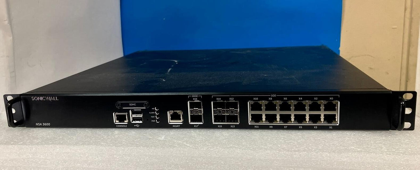 SonicWALL NSA 3600 1RK26-0A2 Network Firewall (NON-TRANSFERABLE) With Brackets ~