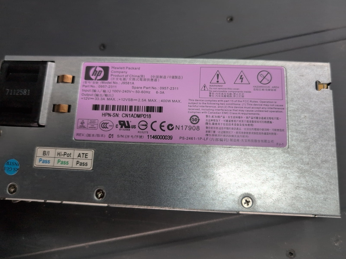 🔥 HP J9576A E3800-48G-4SFP+ 48 Ports Network Switch W/ 1x 400W PSU -