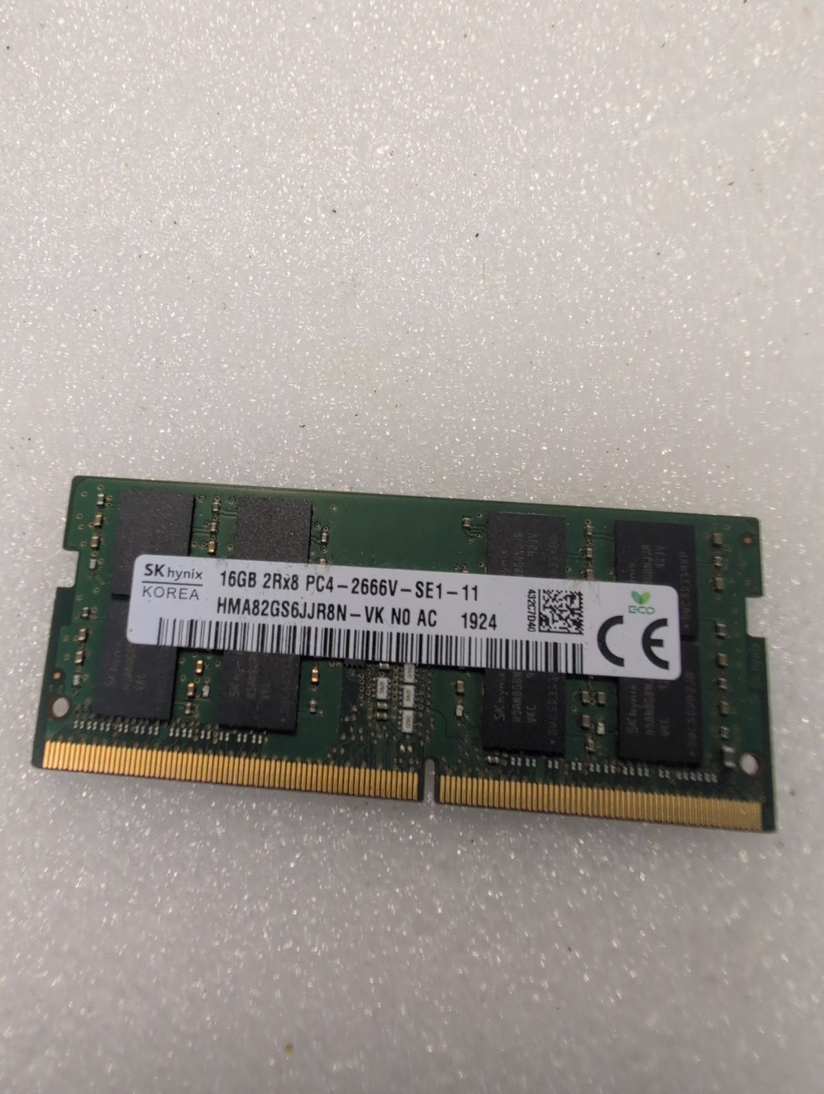 🎸 SK hynix 16GB DDR4 2666V SODIMM Laptop RAM HMA82GS6JJR8N-VK HP 933286-001